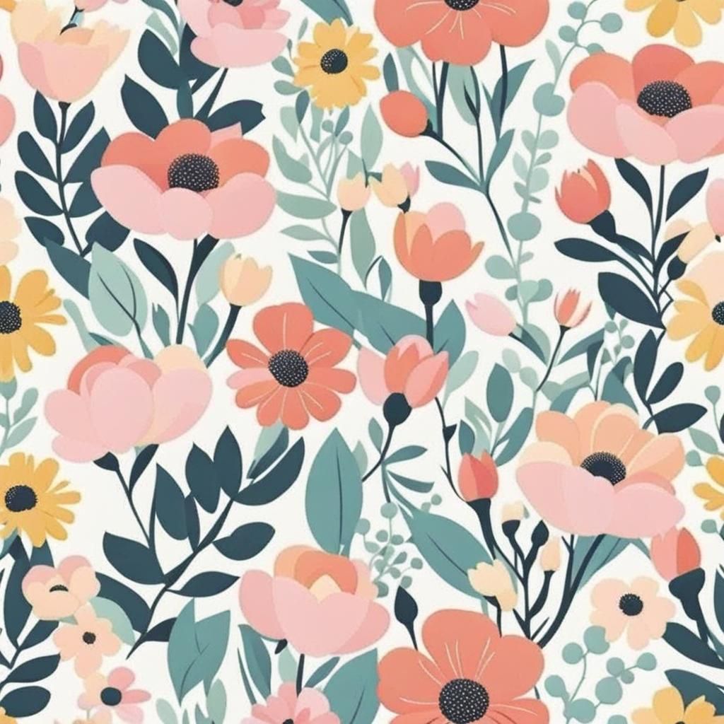 Pastel Floral Pattern for Nursery Decor