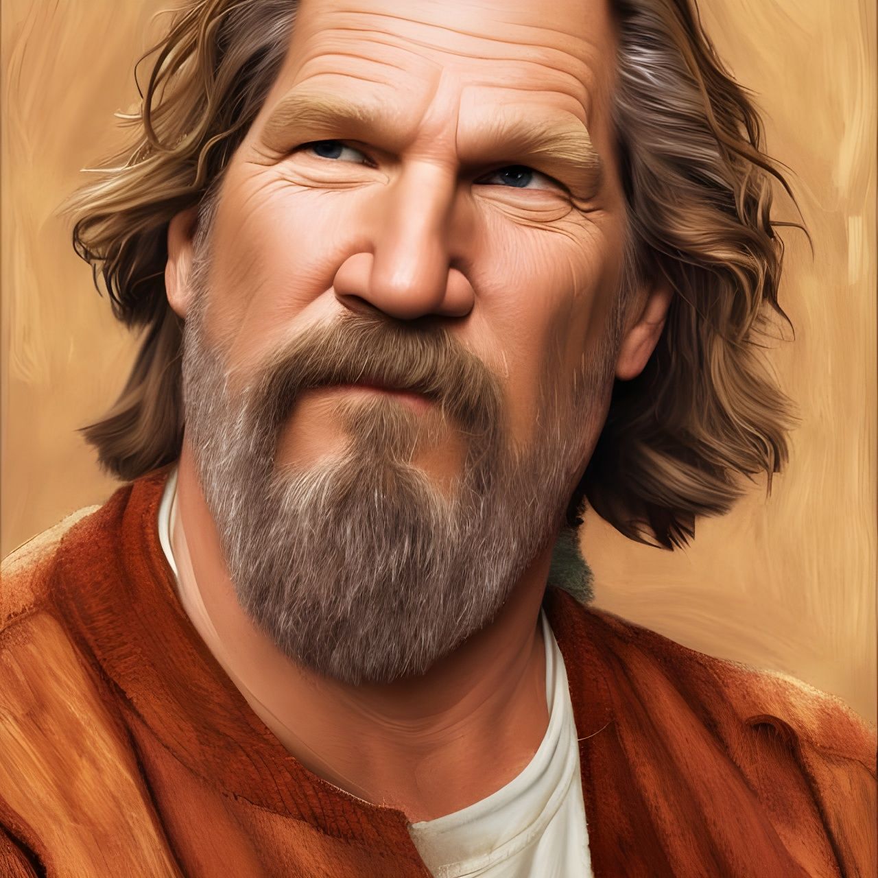 Jeff Bridges as The Dude Digital Portrait