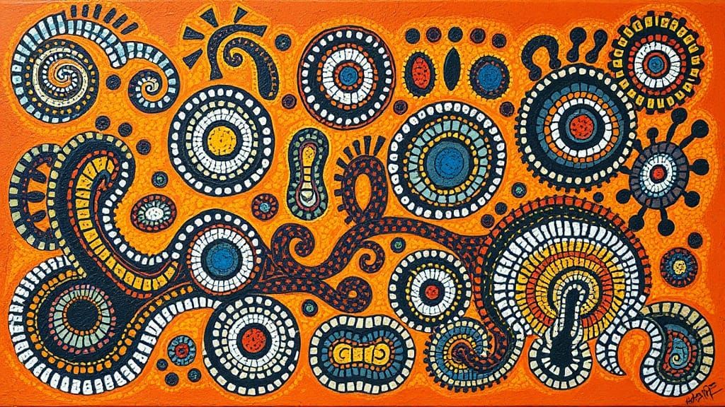 Dreamtime: Aboriginal Art with Swirling Patterns