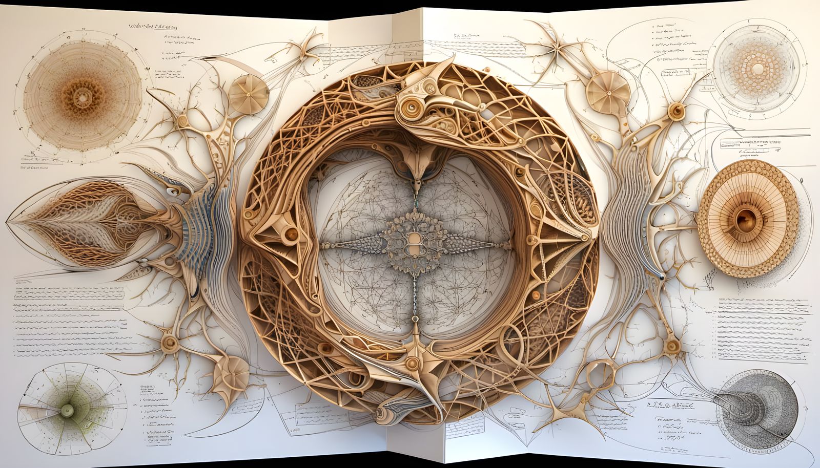 Diagrammatic Technical Drawings of Crashed Interstellar Craf...