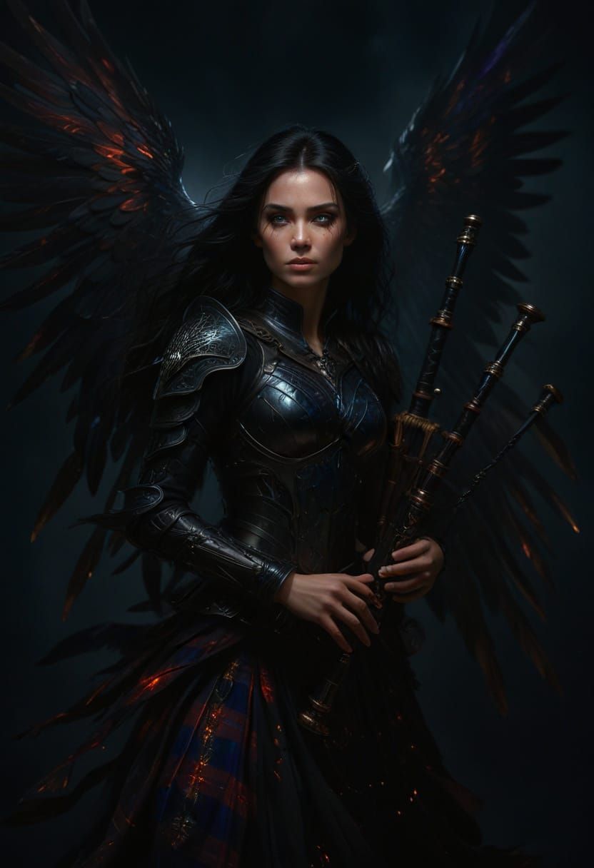 Dark Angel Piper in Celtic Armor
