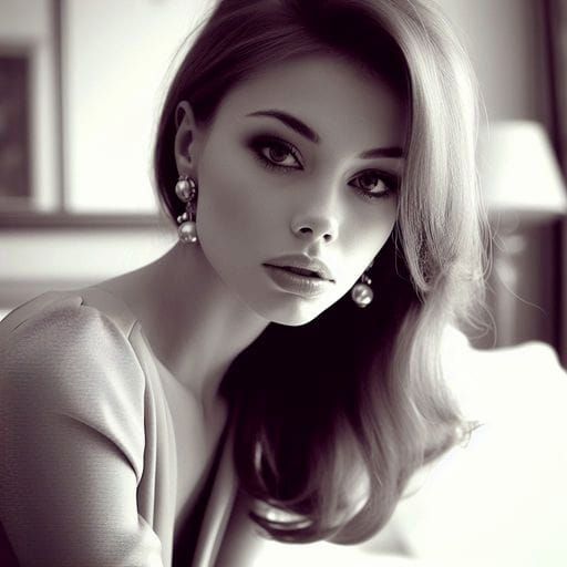 Elegant French Woman in 1960s Style