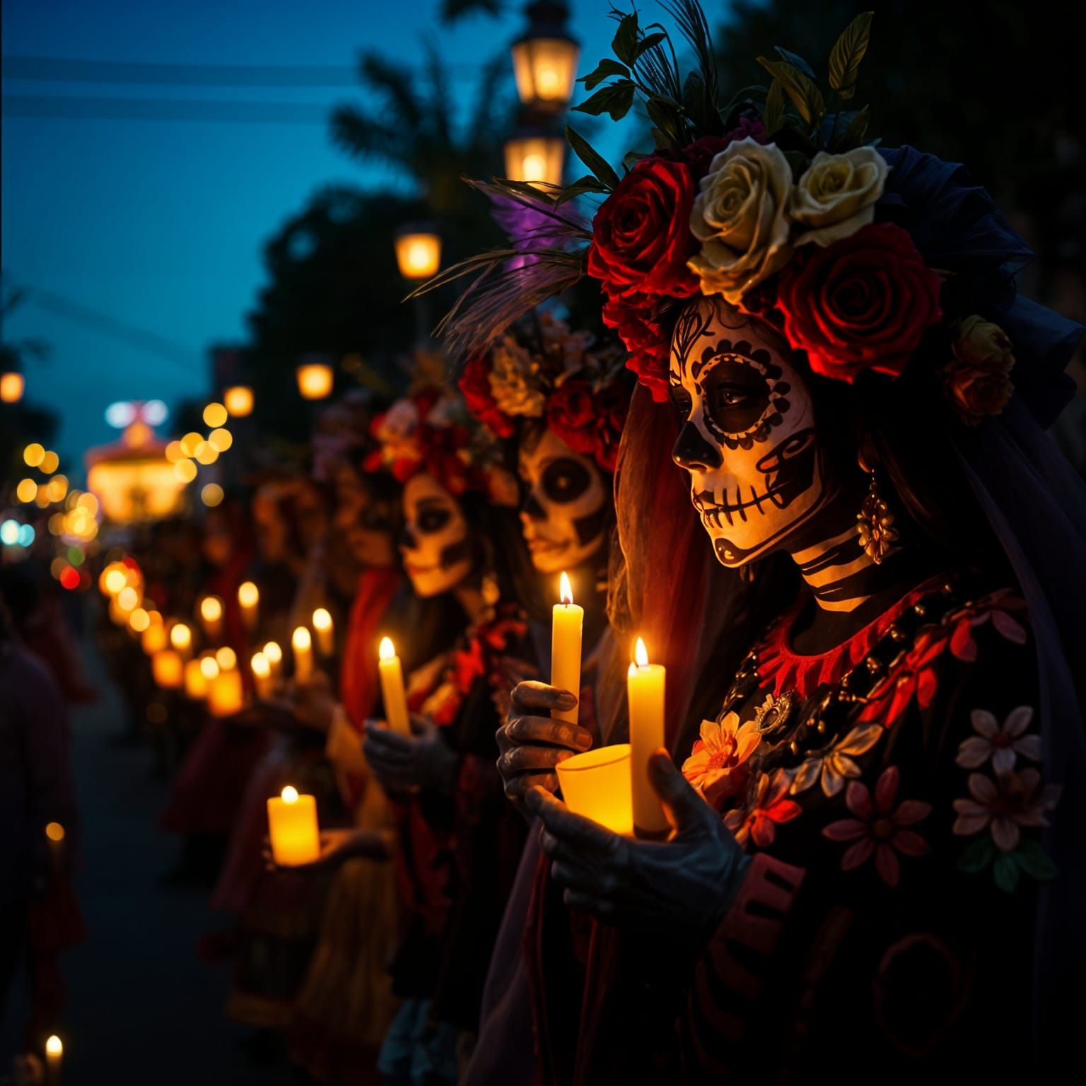 Day of the Dead Parade at Night: Cinematic Film