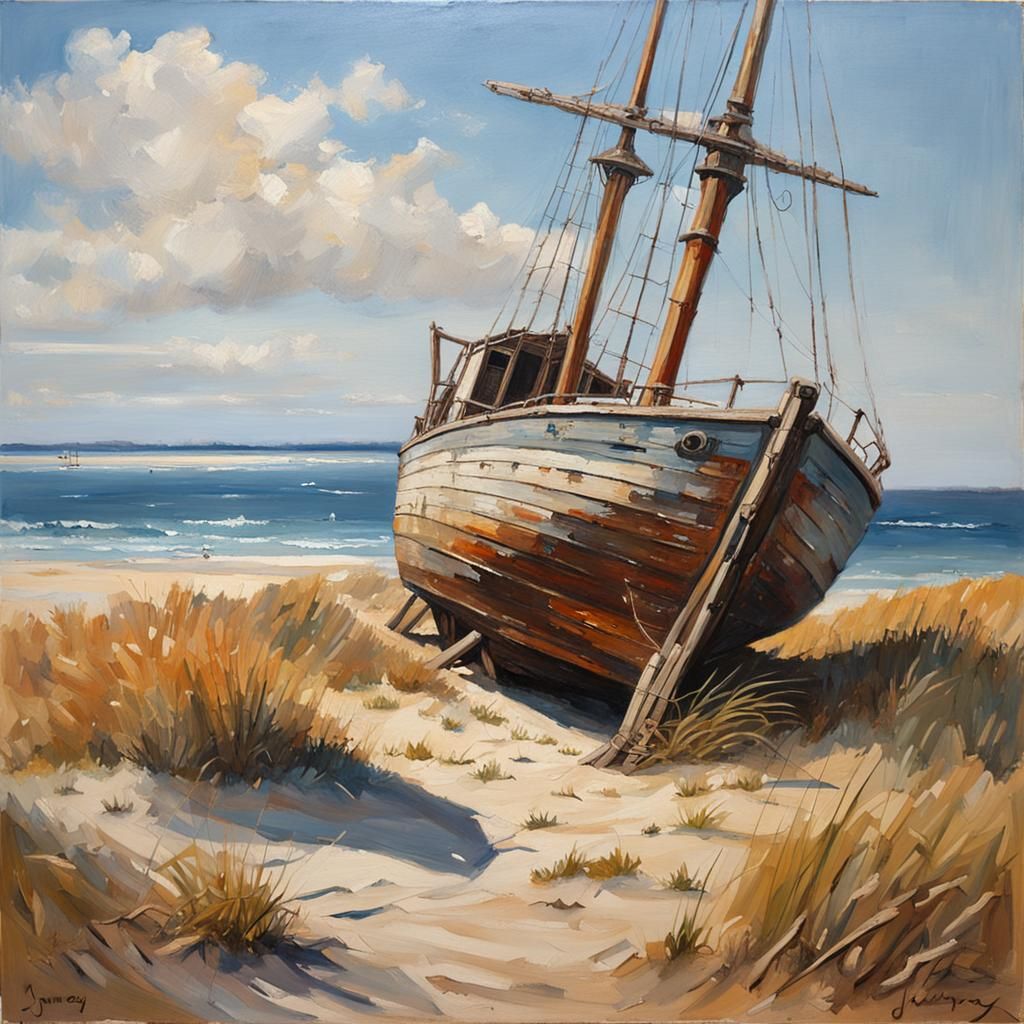 Seashore Cabin in Repurposed Ship Hull, Gurney Style