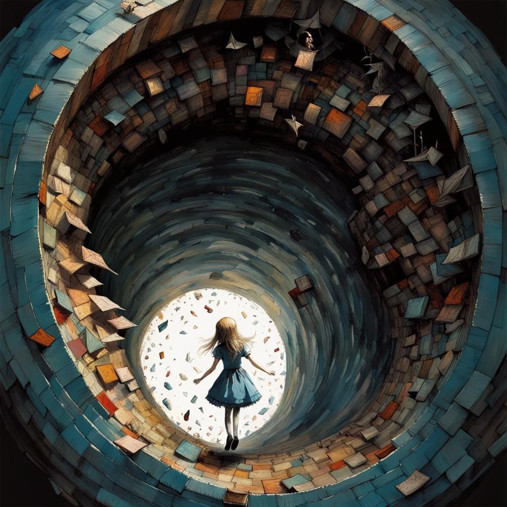 Alice in Wonderland: Dark Fantasy Collage