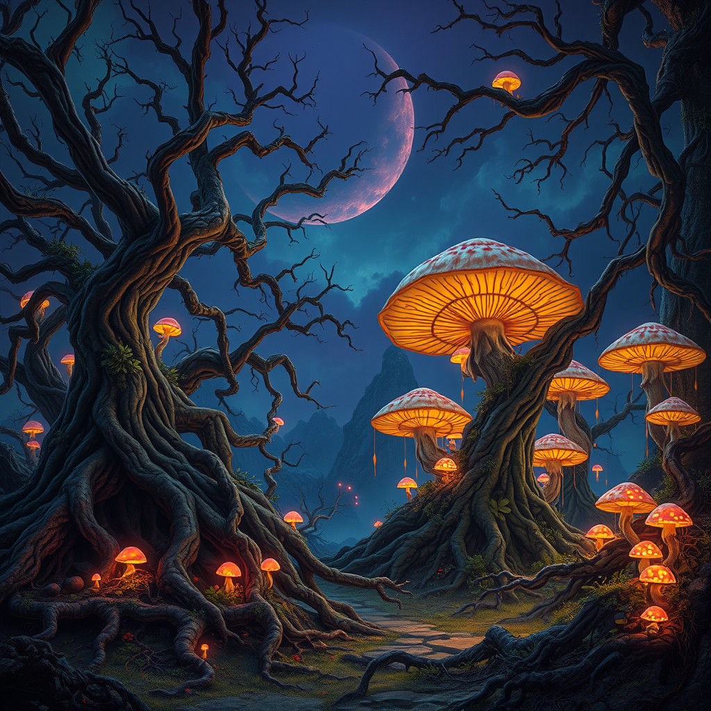 Ethereal Landscape of a Forgotten World as Matte Painting