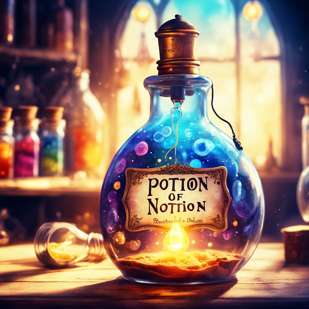 Whimsical Fantasy Bottle of Inspiration
