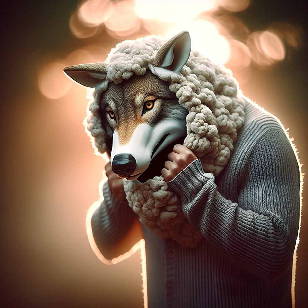 Wolf in Sheep's Clothing Unveiling Himself