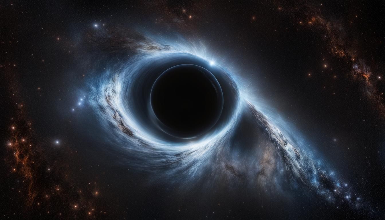 Hyperrealistic Cosmic Black Hole in Quantum Physics Style