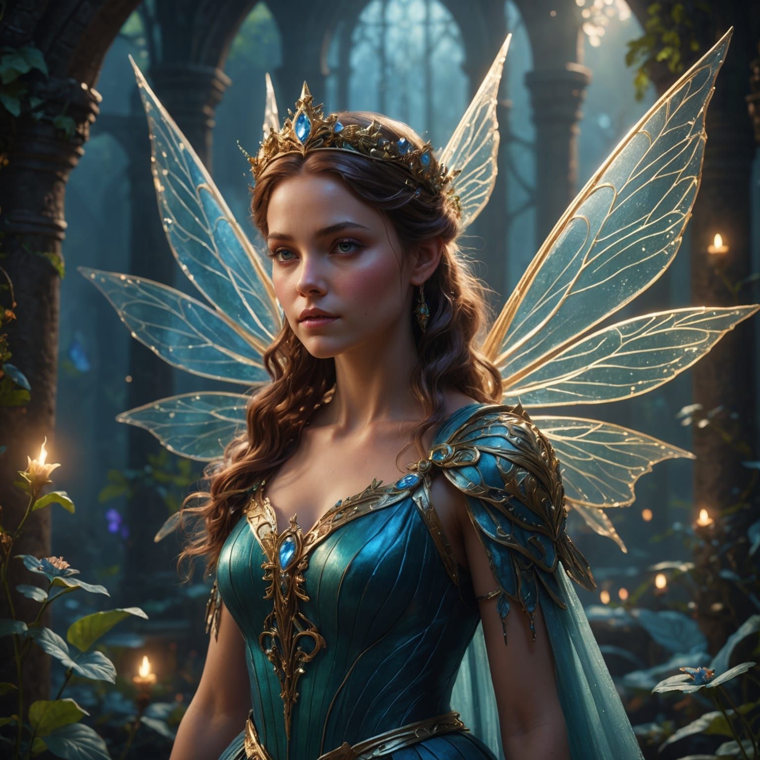 Ethereal Fairy Princess in a Detailed Digital Painting