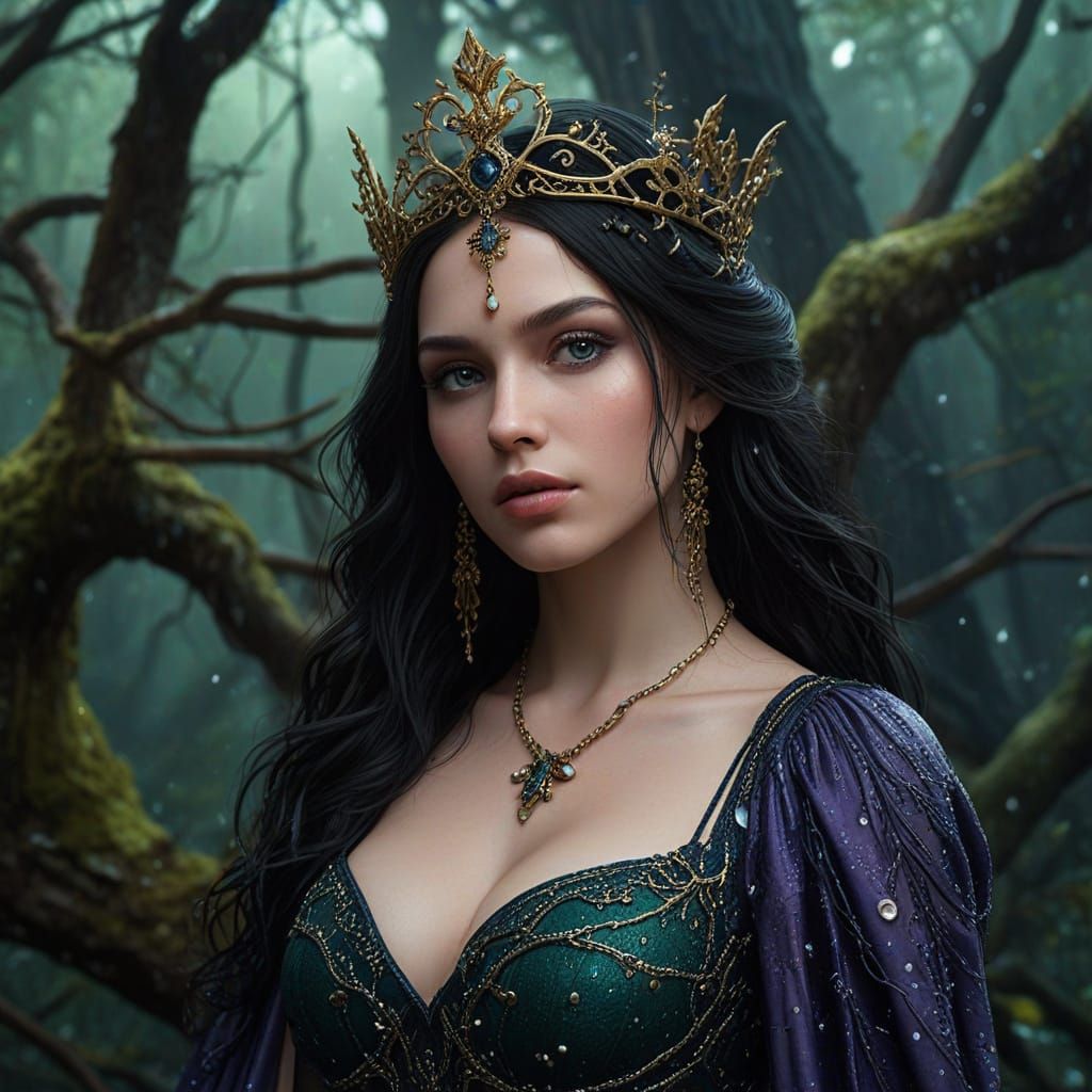 Cyberpunk Goddess in Dystopian Ruin