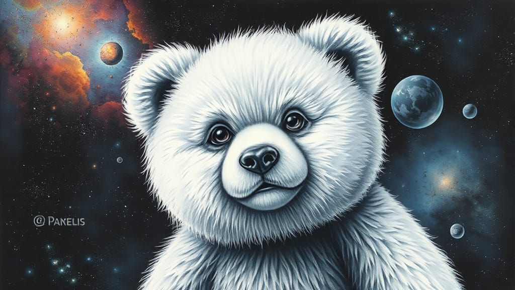 Vibrant Teddy in Cosmic Charcoal
