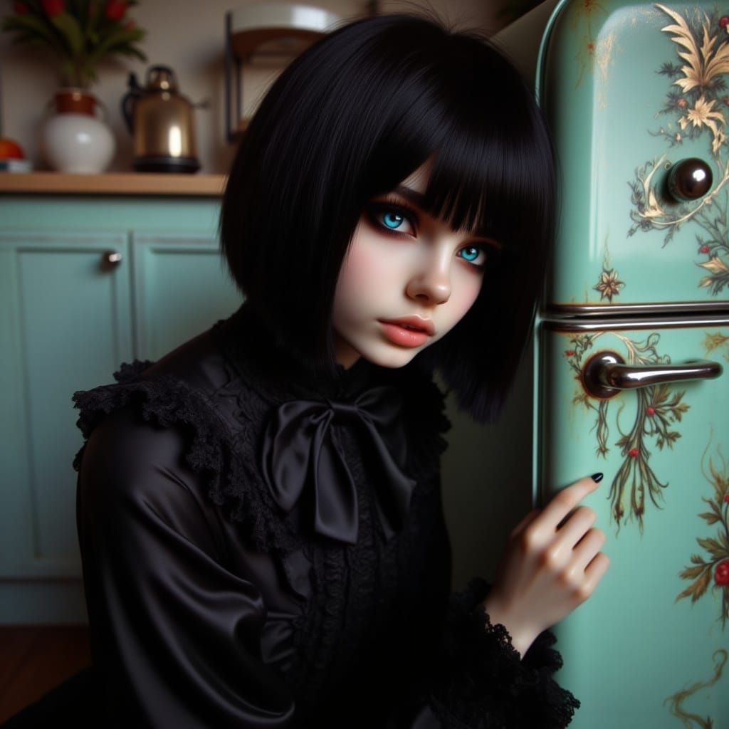 Elegant Victorian-Era Girl Exudes Confidence