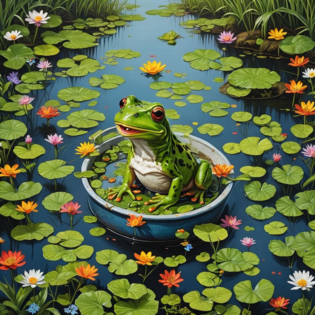 Frog to Dog Transformation: Graffiti Art Masterpiece