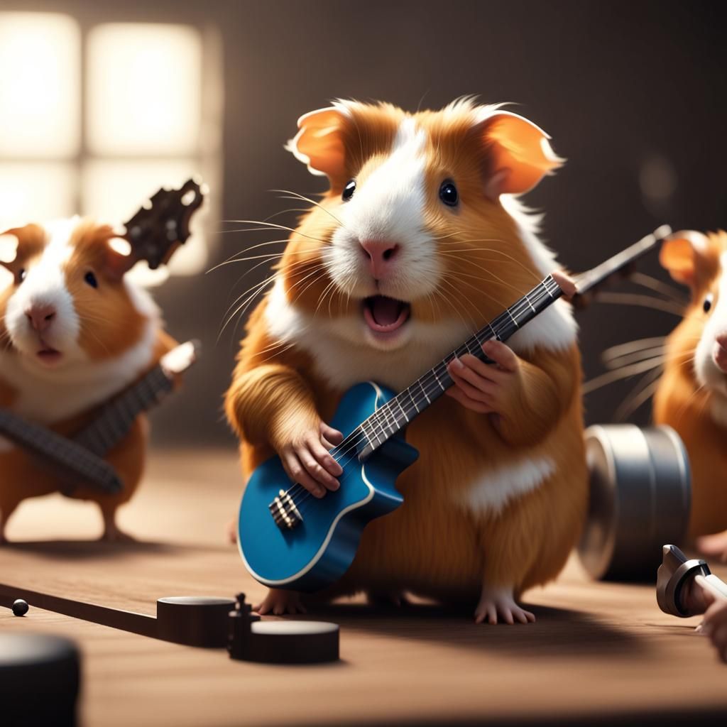 Guinea Pig Musicians Perform with Joy and Intensity