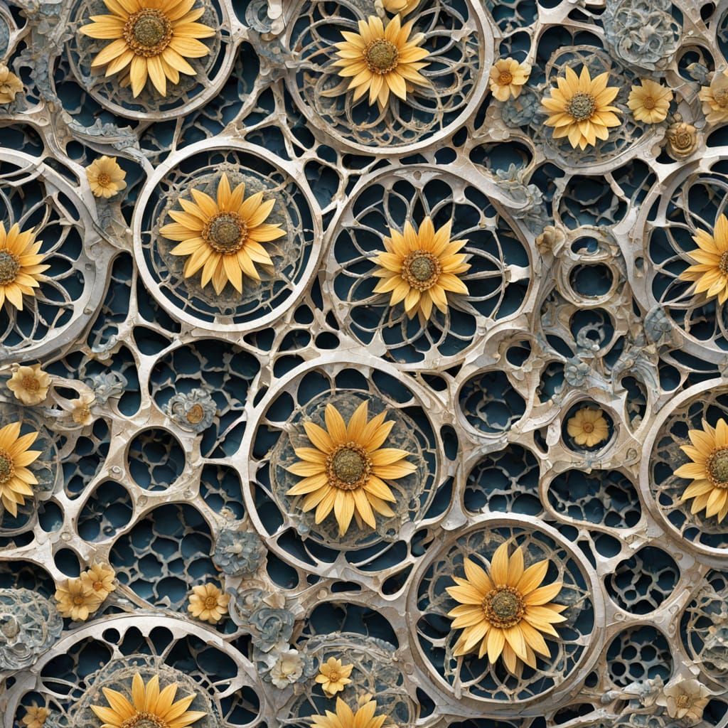 Biomechanical Prophetess with Flowering Ossified Lattice