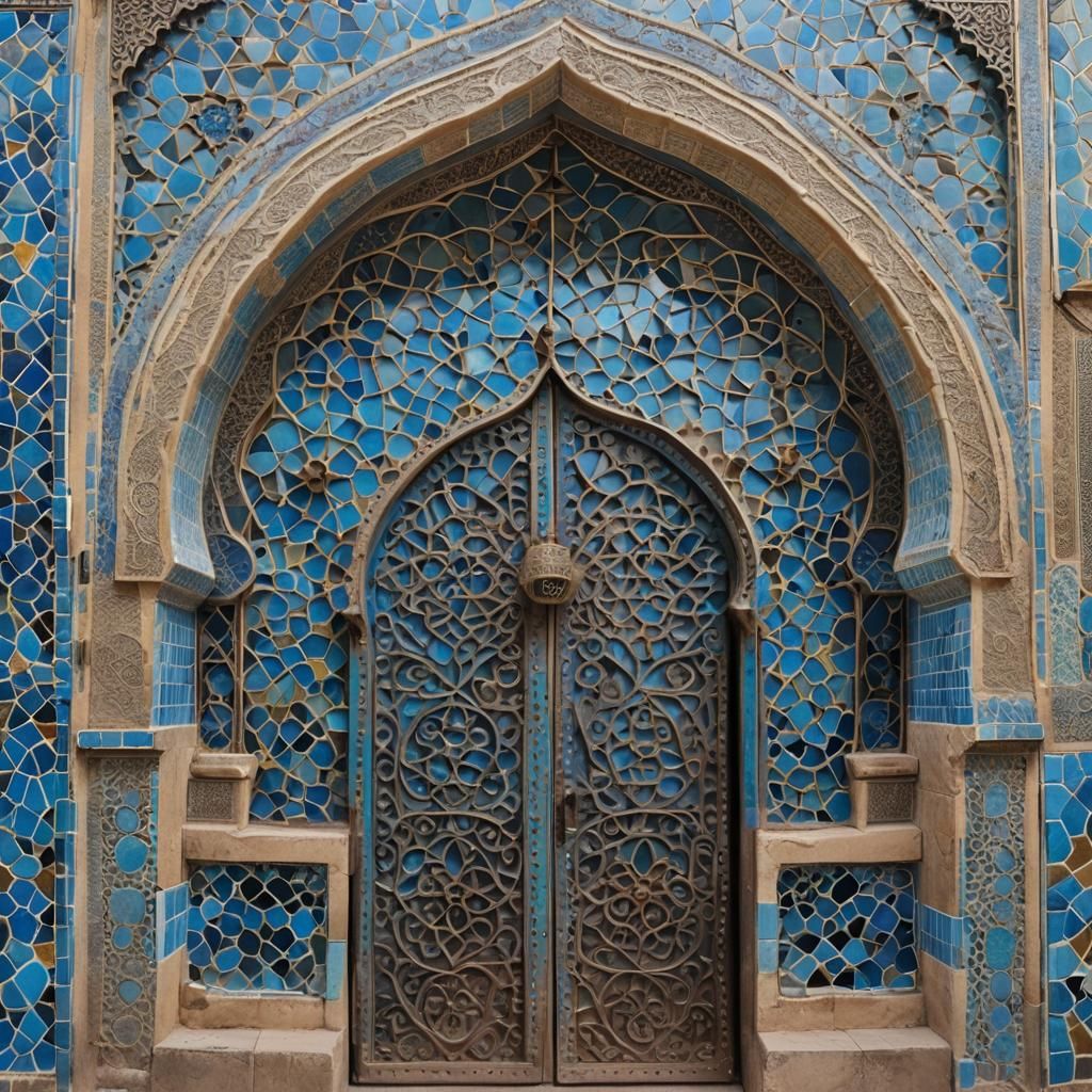 The Blue Gate of Fes, Morocco: A Vibrant View