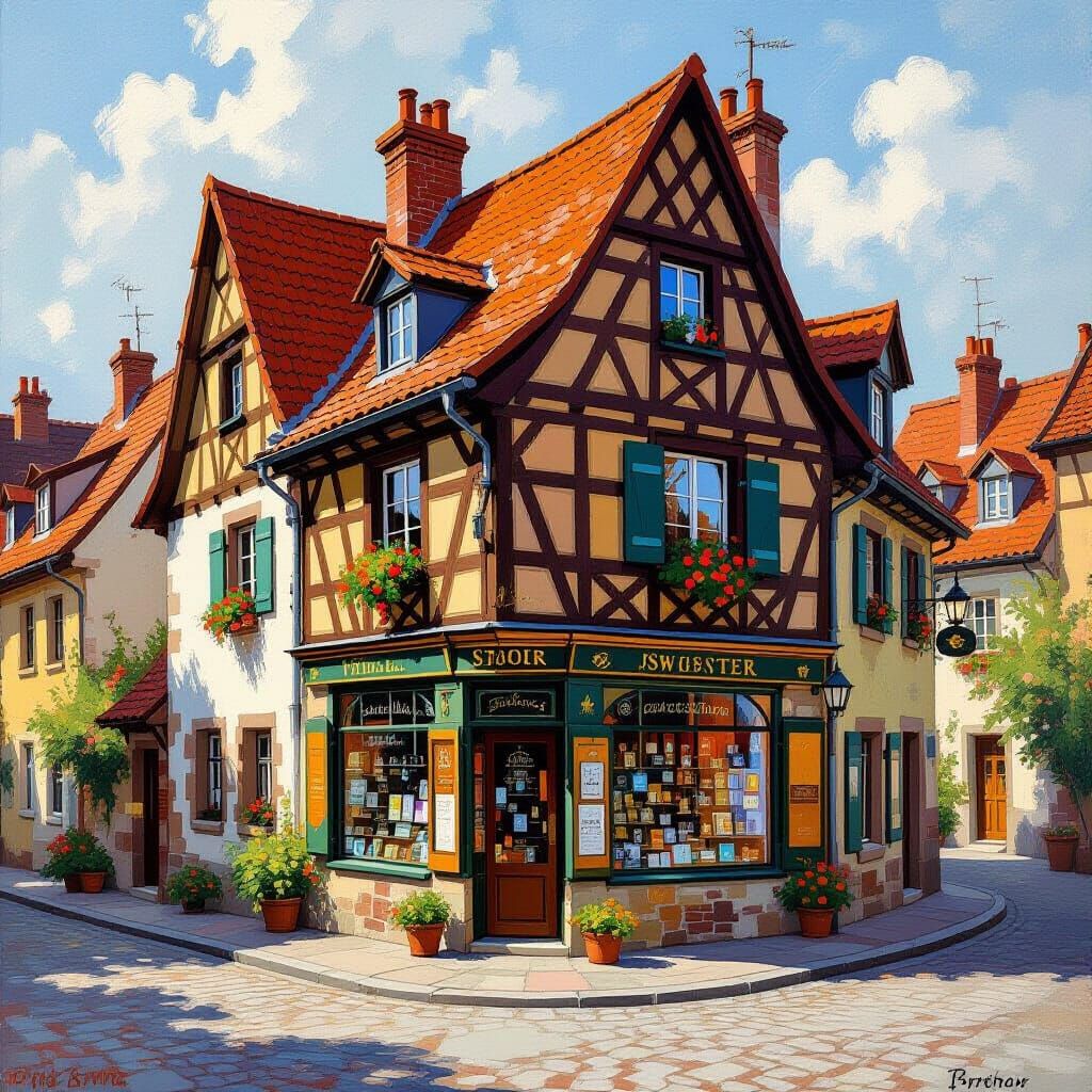 Charming Town Shop Inspired by Impressionist Masters