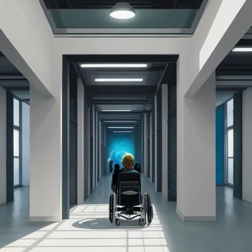 Person in Wheelchair Navigating Obstacle Course