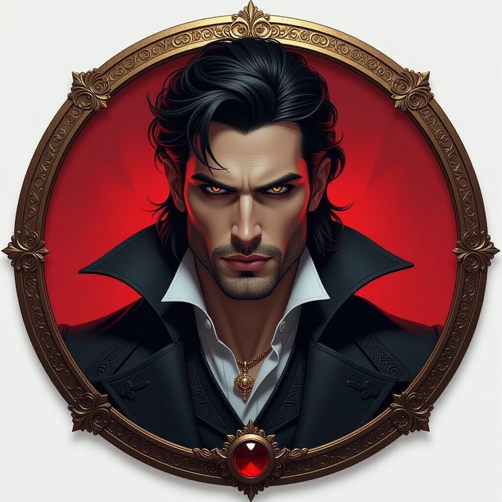 Dark Vampire Hunter Portrait with Dynamic Lighting