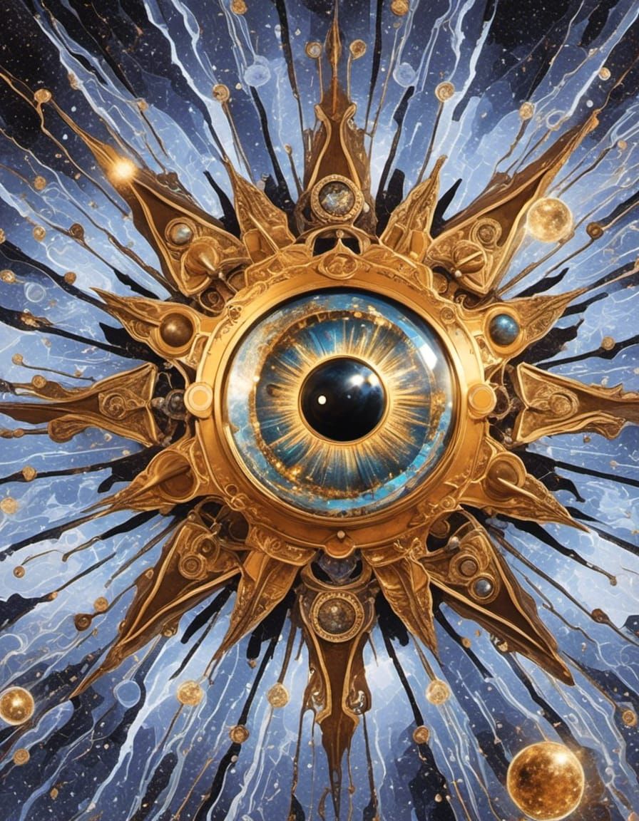 Black Hole Sun Golden Compass
(Steampunk Deco Version)