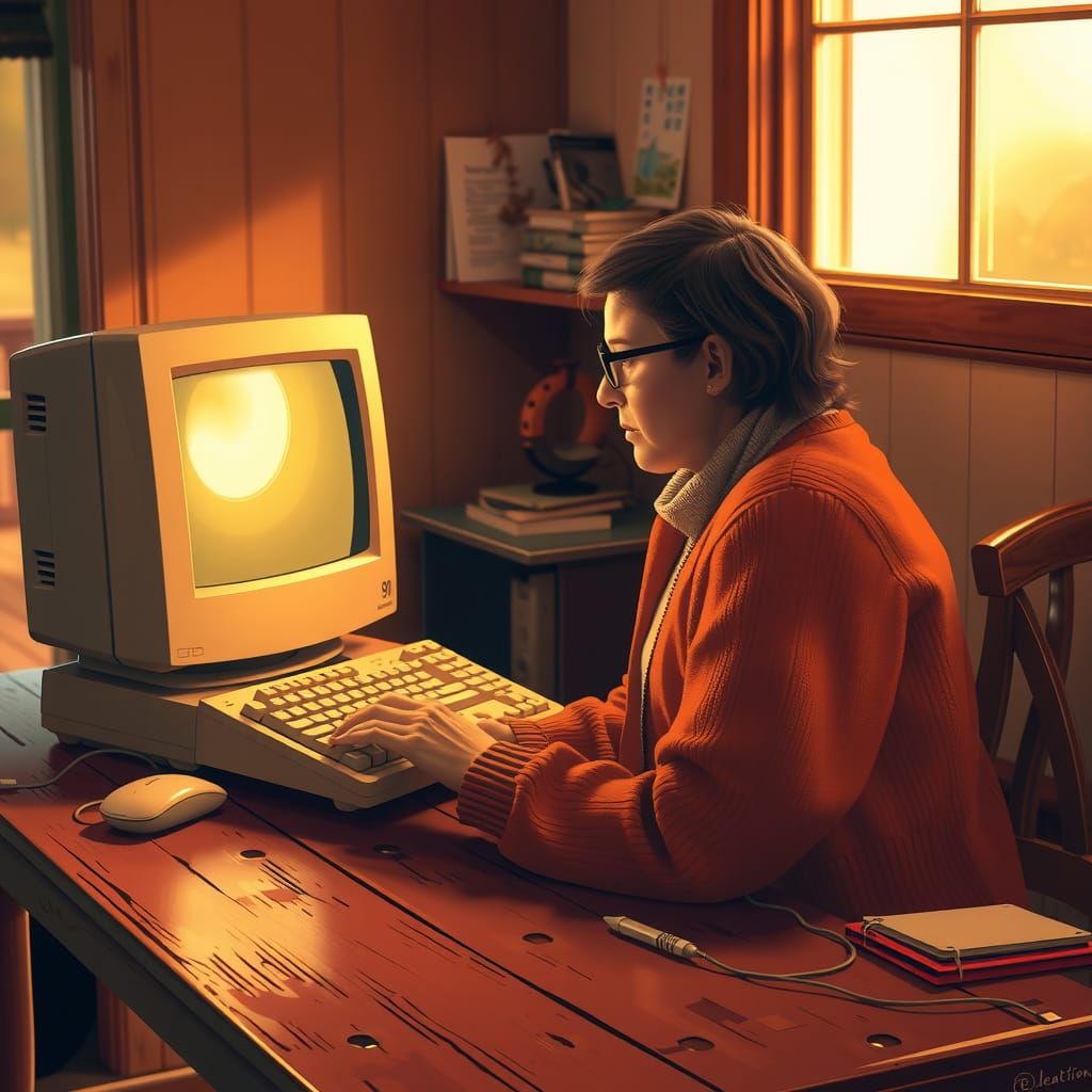 Nostalgic Solitaire on Windows 98 Computer