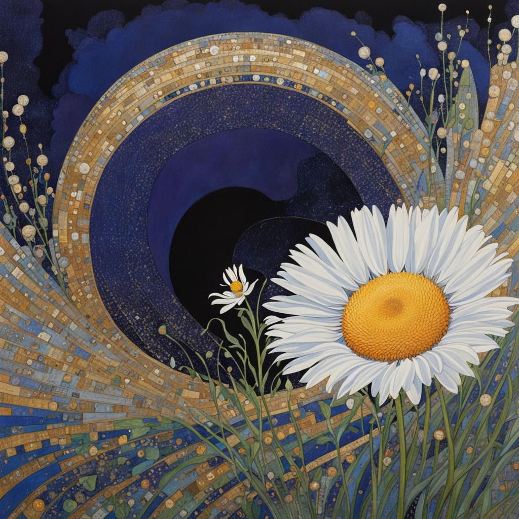 Daisy in Art Nouveau Style