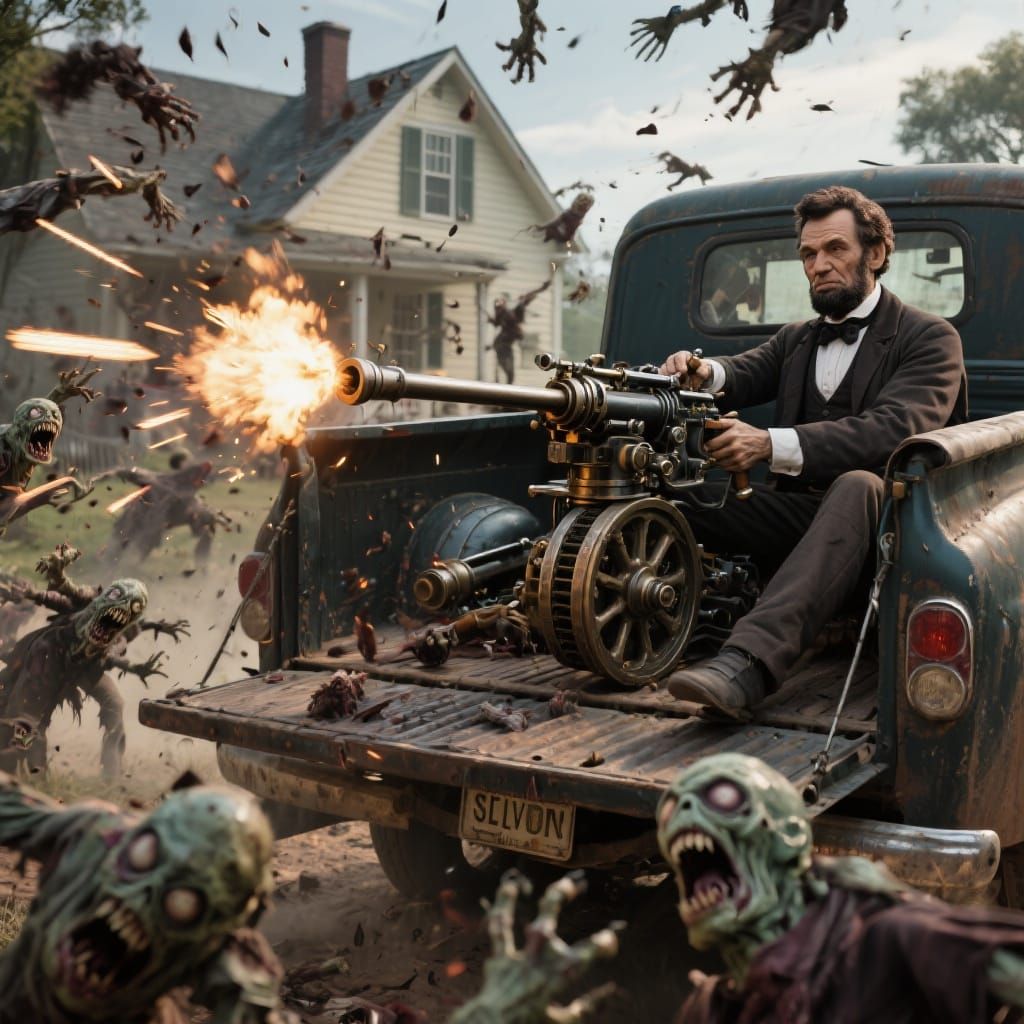 Lincoln Defends Home From Zombies in Silverado