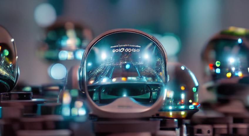 Cyberpunk Robot Contemplates Worm-Mushroom Intelligence