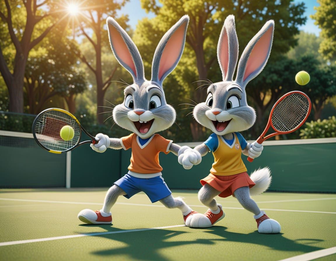 Bugs Bunny and Lola Bunny