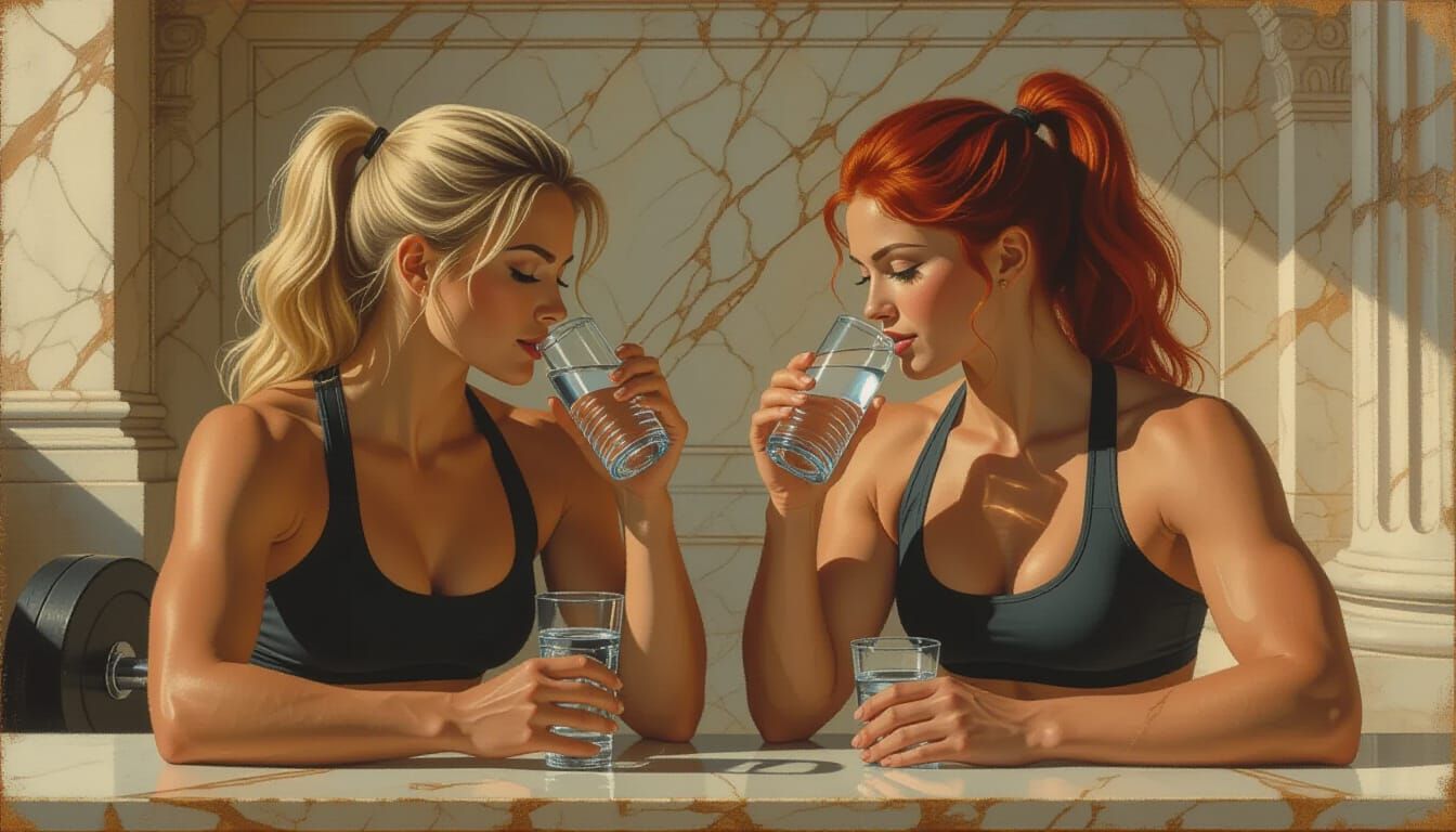 Michelangelo Style Women After Gym Session