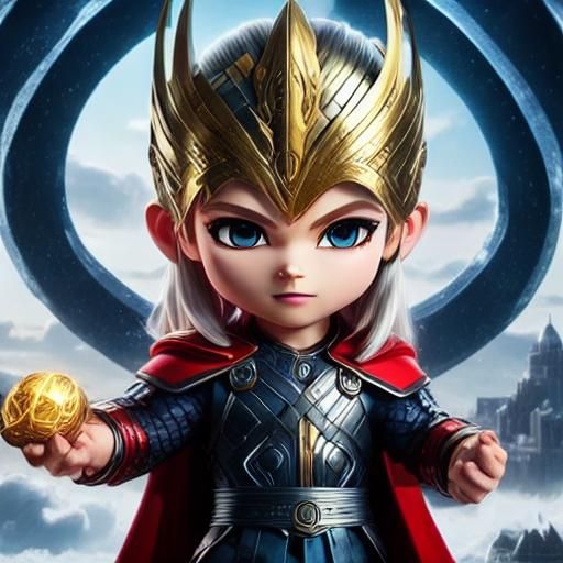 Chibi Thor: Adorably Cute and Super Powered