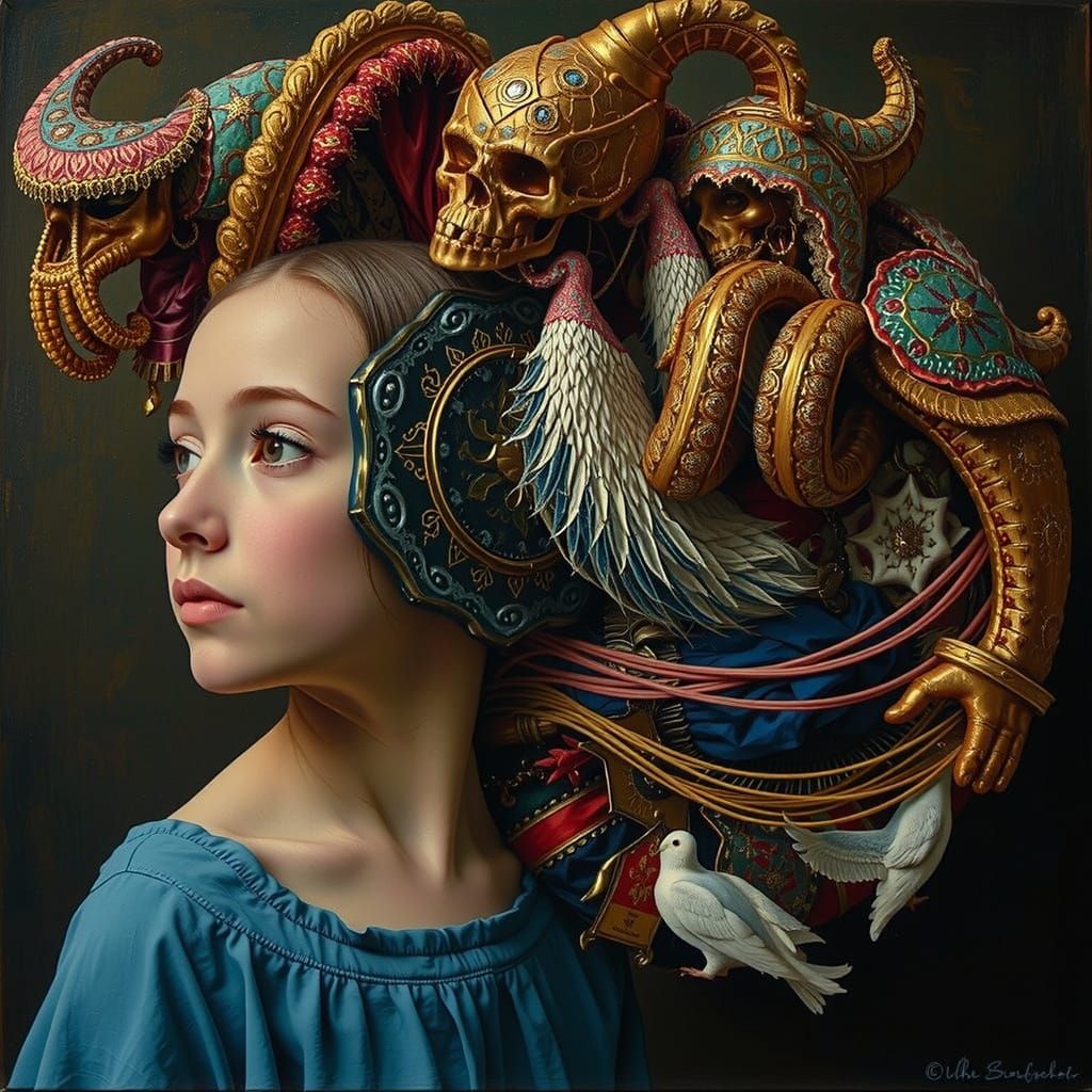 Masterpiece Painting of Beauty and Truth