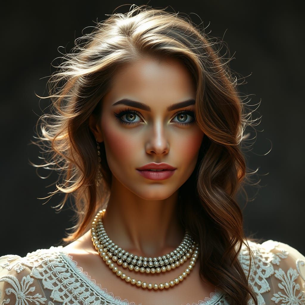 Stunning Young Woman: Encyclopedia Page Portrait