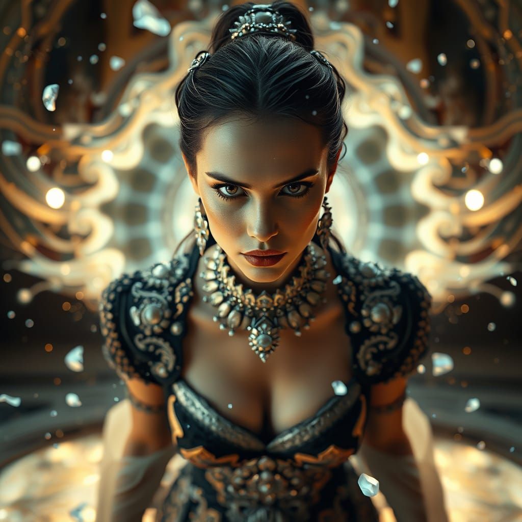 Holographic Descent: A Hyperrealistic Cinematic Portrait