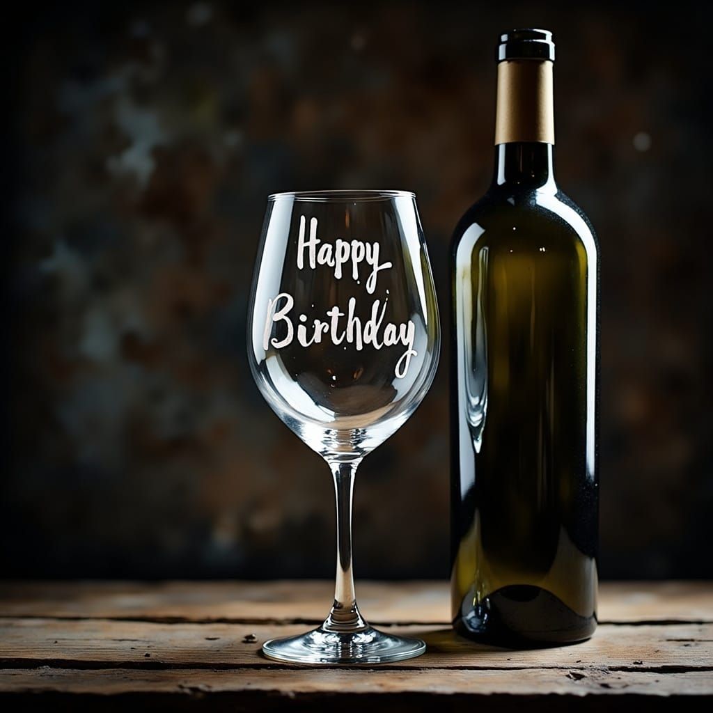 Cheerful Birthday Scene in Watercolor Style