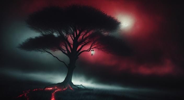 Dark Fantasy Horror: Hands Grasping from Ground