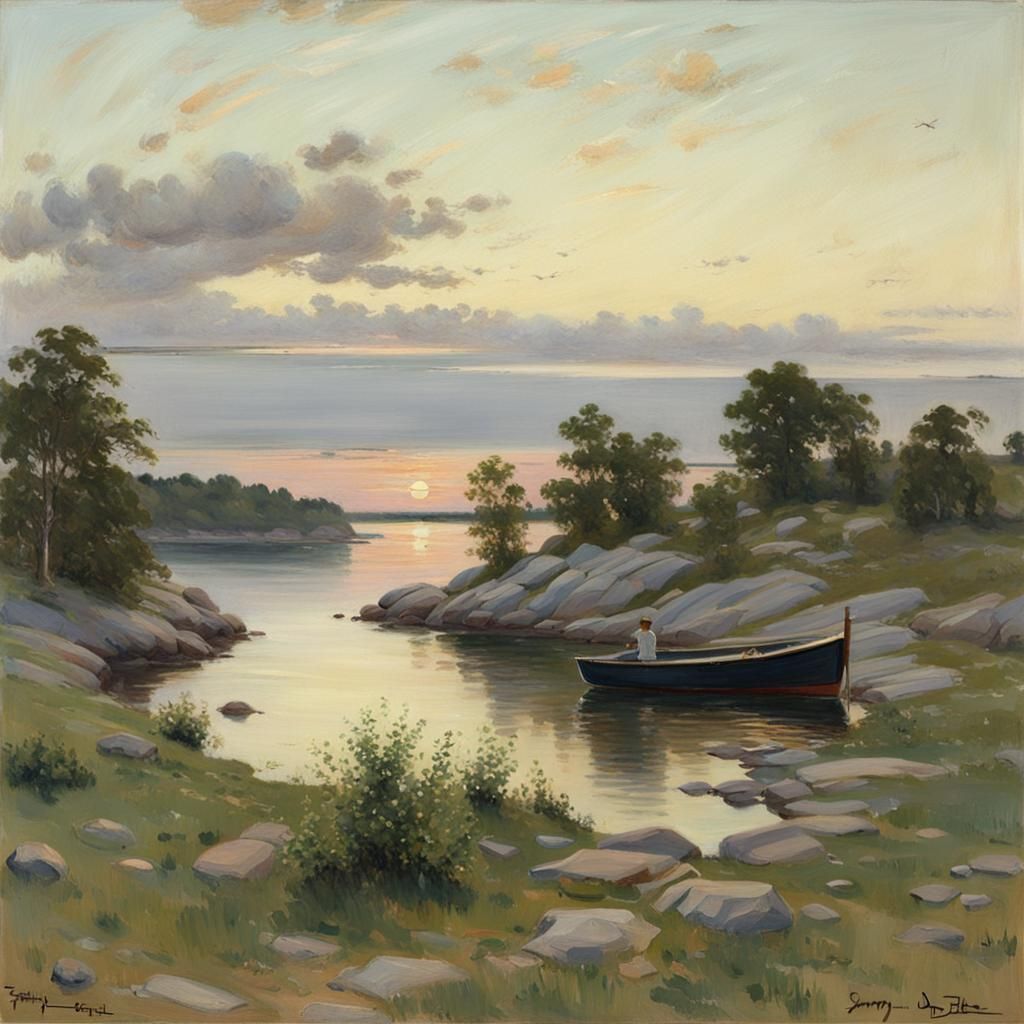 Swedish Archipelago Coast at Golden Hour