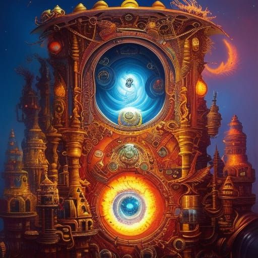 Time travel in a time machine in flames