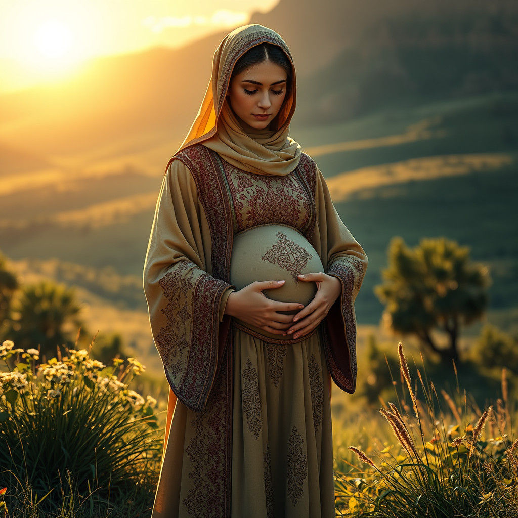 Rachel Imeinu Pregnant with Yosef in Ancient Israel