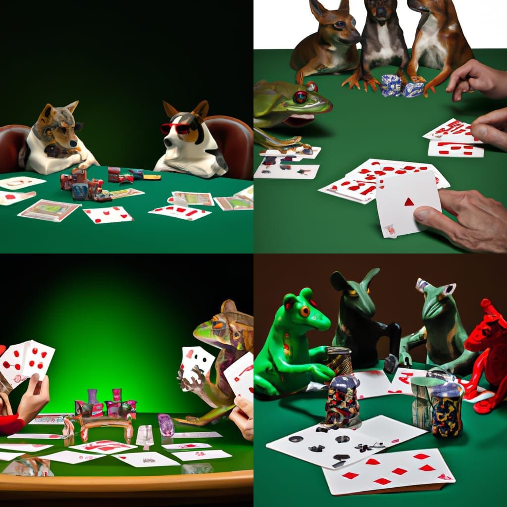 Frogs Playing Poker