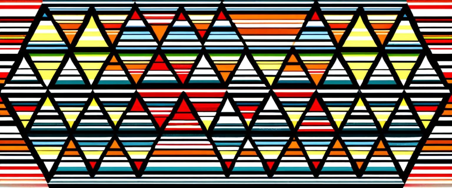 Geometric Triangle Portrait in Kandinsky Style