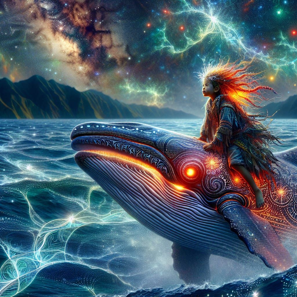 Maori Child Rides Whale Through Ethereal Pacific Ocean in Vi...