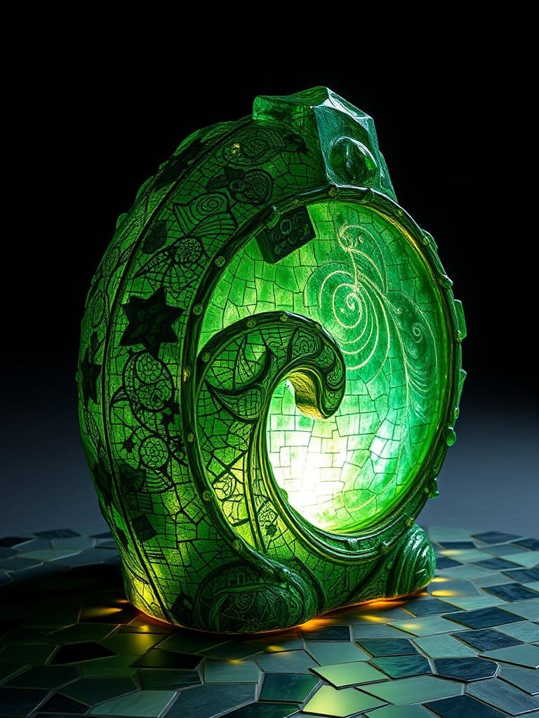 Mystical Artifact from Another Era Sea-Glass Enhanced by Wav...