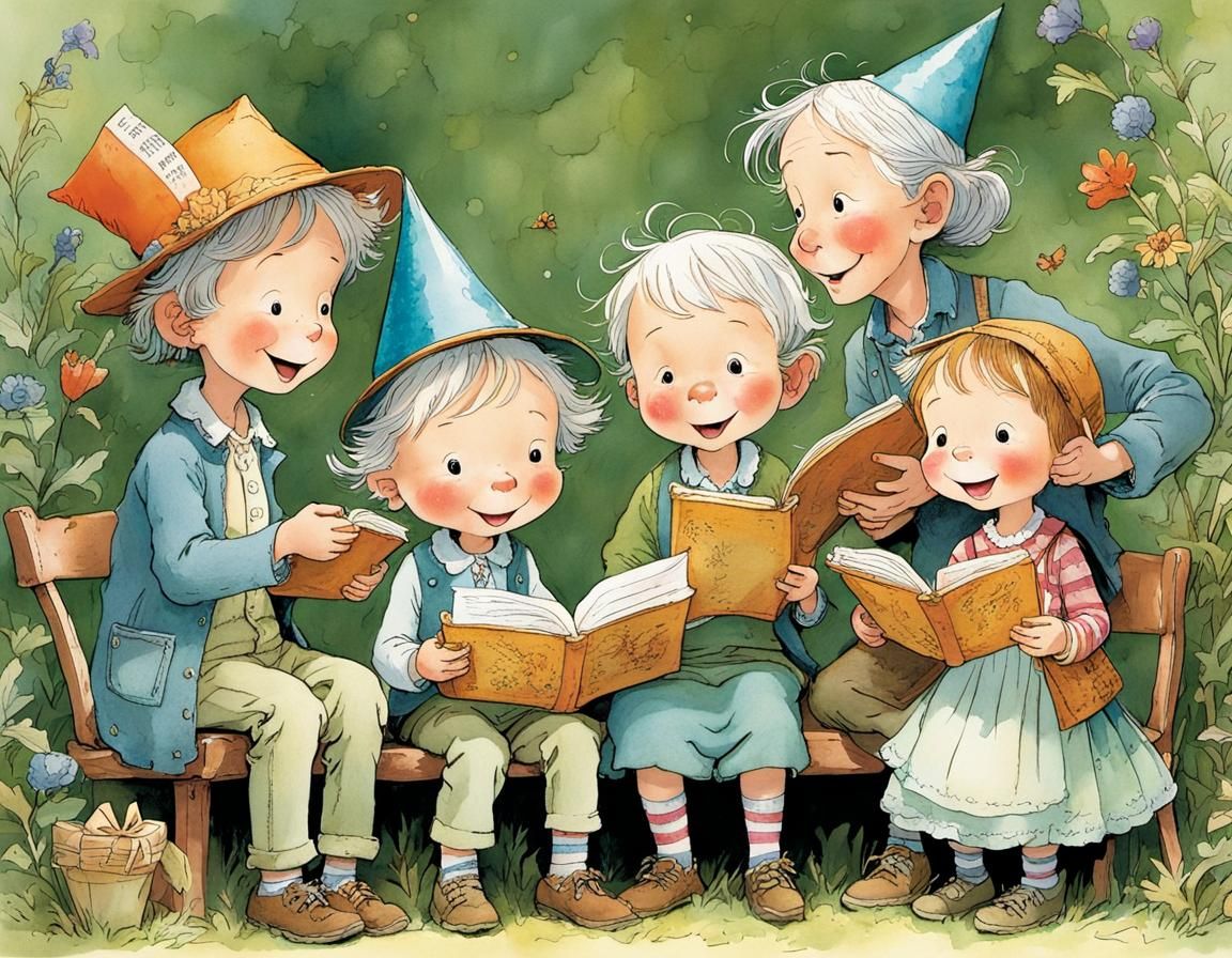 Grandchildren's Birthday Song: Intricate Children's Book Ill...