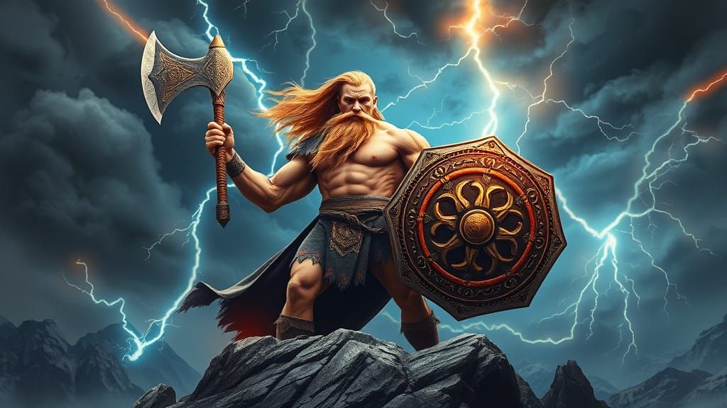 Cyberpunk God of Thunder Reveals Stormy Mountain Peak