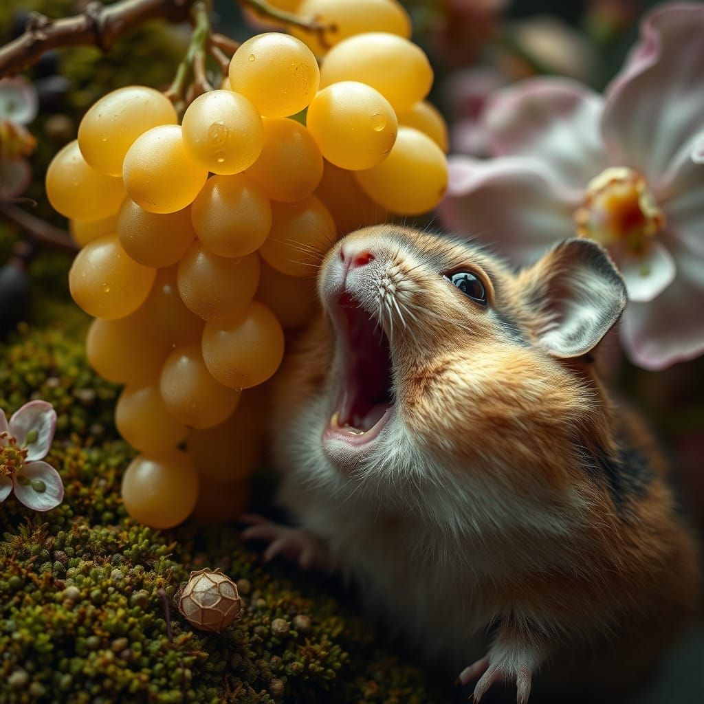 Hamster's Ephemeral Dream, in Whimsical Watercolor Style