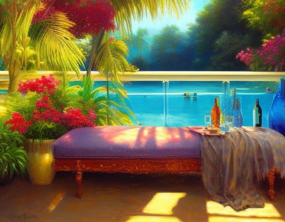 Tropical Paradise: Drinks by the Sparkling Pool