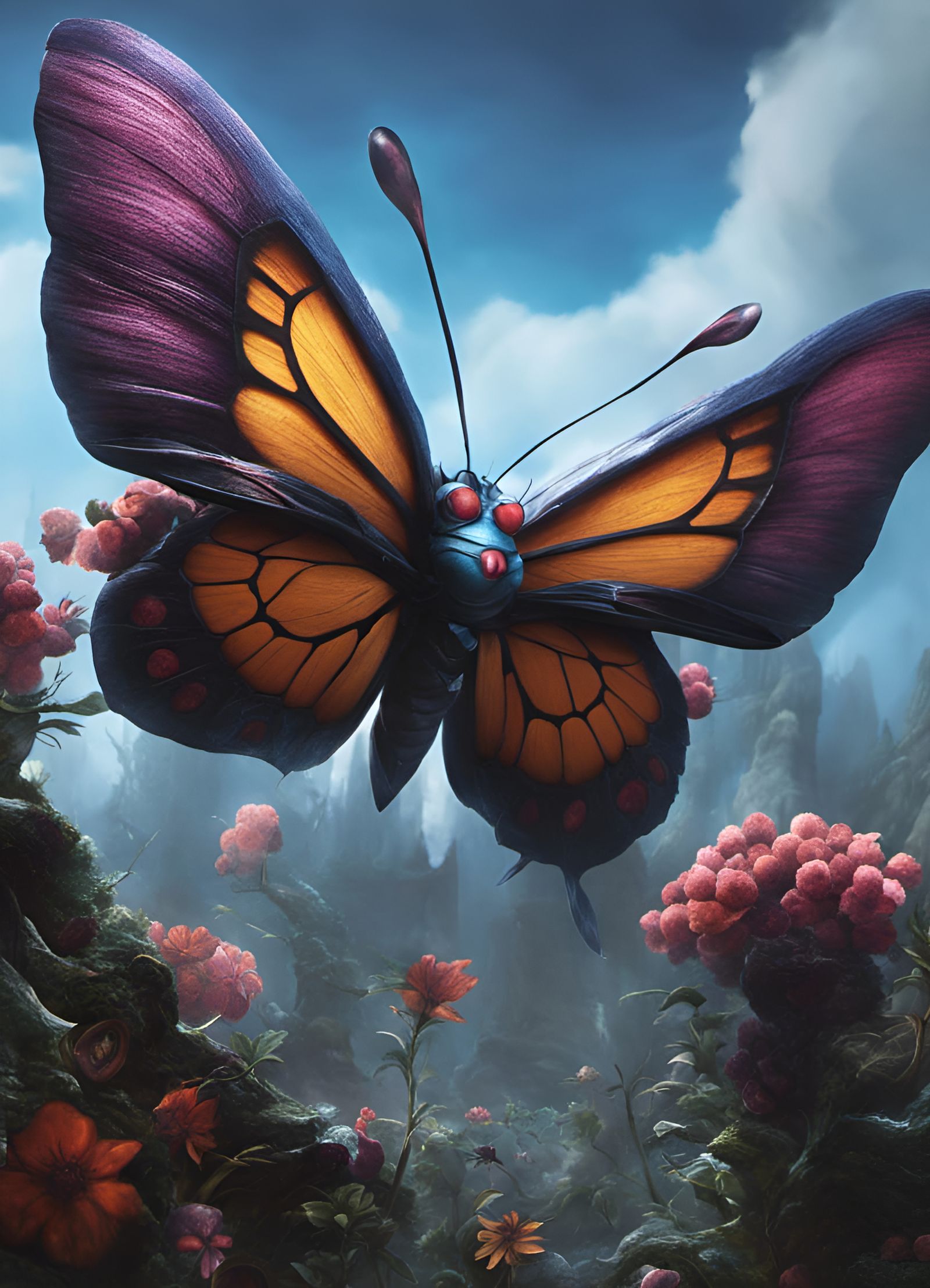 Monster Butterfree Digital Art