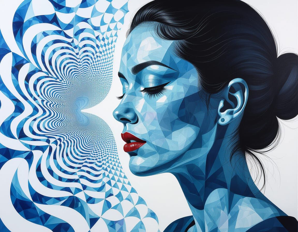 Lost in Art of Hollowness Airbrush Sculptural Rhythm